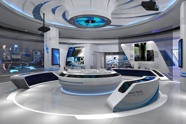 白银数字多媒体智慧党建展厅设计效果图