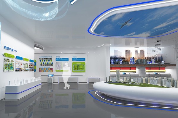 西安数字多媒体企业党建展厅设计效果图