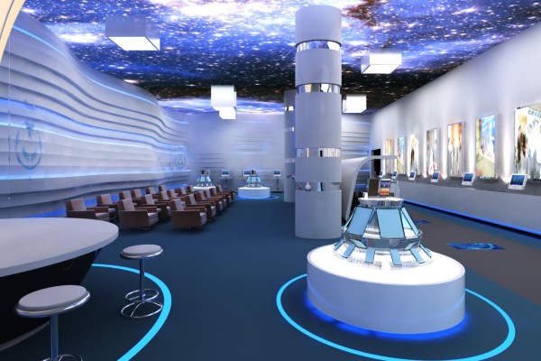 展台设计搭建公司党建馆效果图设计图