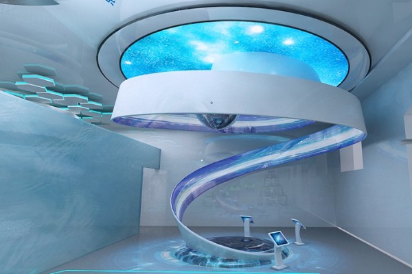 齐齐哈尔社区街道党建馆效果图设计图