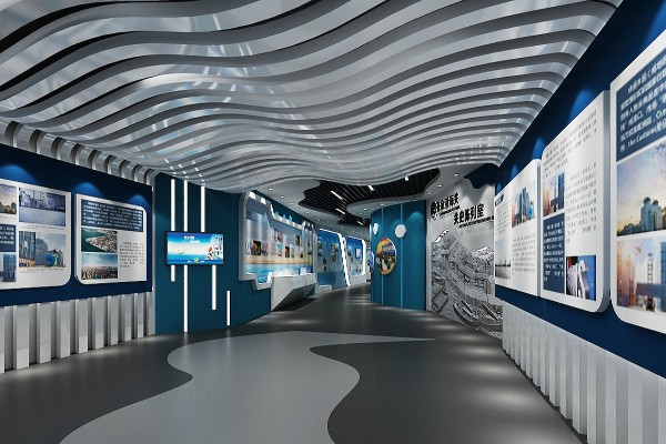 展览展台搭建公司民营企业党建馆效果图设计图