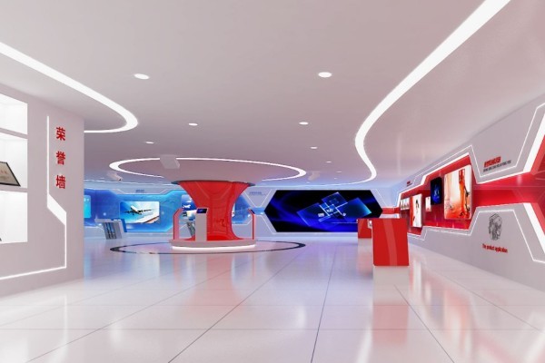 展厅创意设计公司党建服务展览馆效果图设计图