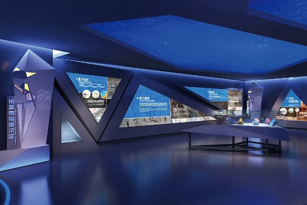 视觉展示设计公司党建成果展示厅效果图设计图