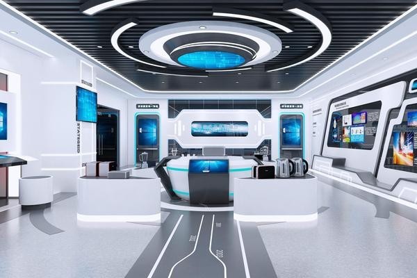 北海智慧党建展馆效果图设计图