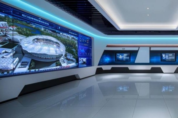 展览馆设计公司全息投影党建馆效果图设计图