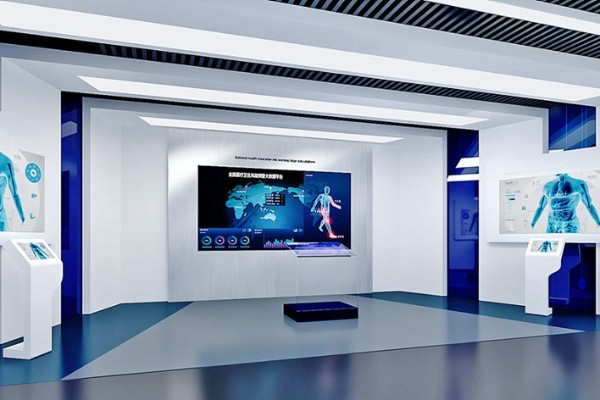 西安数字多媒体企业党建展厅设计效果图