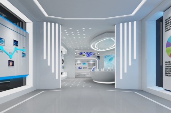 齐齐哈尔数字多媒体智慧党建展厅设计效果图