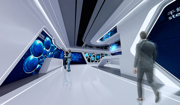 临汾展馆展示设计公司党建成果展示厅效果图设计图