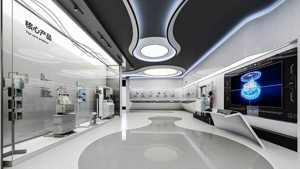 多媒体展厅中控设备效果图设计图